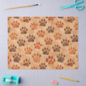 Rustic Waterverf Pootafdruk Patroon (1) Tissuepapier (Craft)