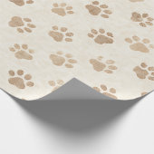 Rustic Waterverf Pootafdruk Patroon (2) Cadeaupapier (Hoek)