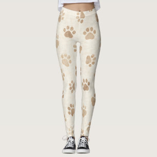 Rustic Waterverf Pootafdruk Patroon (2) Leggings