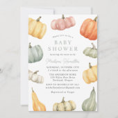 Rustic Waterverf Pumpkin Baby shower Kaart (Voorkant)