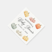 Rustic Waterverf Pumpkin Baby shower Servet (Hoek)