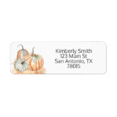 Rustic Waterverf Pumpkins Address Etiket (Voorkant)