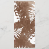 Rustic Waterverf Wild Greenery Fern Wedding Menu (Achterkant)