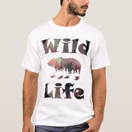 Rustic Waterverf Wild Life Beer T-shirt
