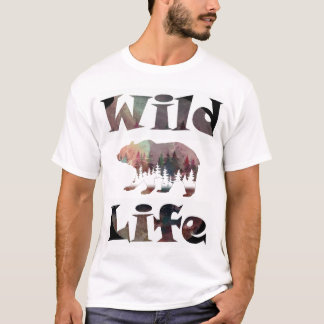 Rustic Waterverf Wild Life Beer T-shirt