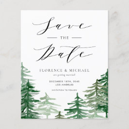 Rustic Waterverf Woodland Forest Save the Date