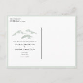 Rustic Waterverf Woodland Forest Save the Date Aankondigingskaart (Achterkant)