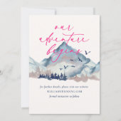 Rustic Waterverf Woodland Forest Save the Date Kaart (Achterkant)