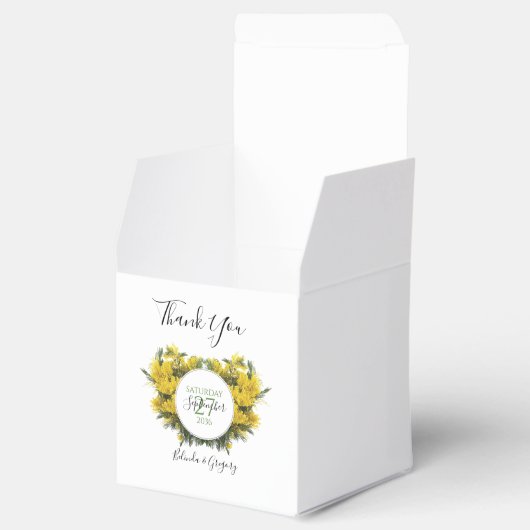 Rustic Wattle Acacia Wedding Bedankdoosjes (Geopend)