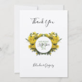 Rustic Wattle Acacia Wedding Bedankkaart (Achterkant)