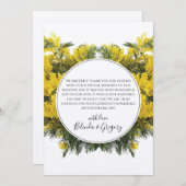 Rustic Wattle Acacia Wedding Bedankkaart (Voorkant / Achterkant)