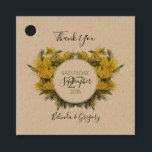 Rustic Wattle Acacia Wedding Gift Bedankjes Labels<br><div class="desc">Dit ontwerp is voorzien van roestgele acacia bloemen die oorspronkelijk uit Australië afkomstig zijn. De Australische gele bloemen hebben het lijst de trouwdatum. De gele tinten van de bloemen en de groene creëer een roerige tuintuinen struik voelen zich. Rustige bruiloft boniere cadeau gunt tag design met moderne elementen. Er zijn...</div>