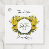 Rustic Wattle Acacia Wedding Gift Bedankjes Labels (Voorkant)