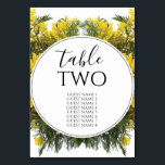 Rustic Wattle Acacia Wedding Guest Names Kaart<br><div class="desc">Dit ontwerp is voorzien van roestgele acacia bloemen die oorspronkelijk uit Australië afkomstig zijn. De Australische gele bloemen hebben lijsten het tabelnummer. De gele tinten van de bloemen en de groene creëer een roerige tuintuinen struik voelen zich. Het Robuuste het aantalkaartenontwerp van de trouwlijst met moderne elementen. Er zijn ook...</div>