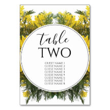 Rustic Wattle Acacia Wedding Guest Names