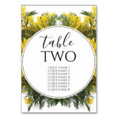 Rustic Wattle Acacia Wedding Guest Names Kaart (Voorkant)