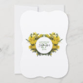 Rustic Wattle Acacia Wedding Invitations Kaart (Achterkant)