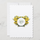 Rustic Wattle Acacia Wedding Invitations Kaart (Achterkant)