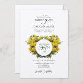 Rustic Wattle Acacia Wedding Invitations Kaart (Voorkant / Achterkant)