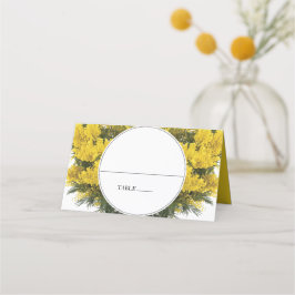 Rustic Wattle Acacia Wedding Place Card Plaatskaartje