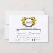 Rustic Wattle Acacia Wedding RSVP Kaarten (Voorkant)