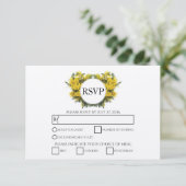 Rustic Wattle Acacia Wedding RSVP Kaarten Kaartje (Staand voorkant)