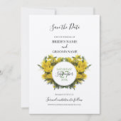 Rustic Wattle Acacia Wedding Save the Date (Voorkant)