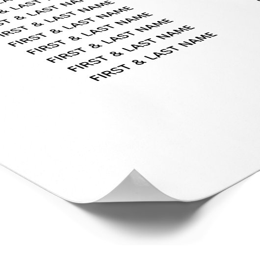 Rustic Wattle Acacia Wedding Seating Chart Poster (Hoek)