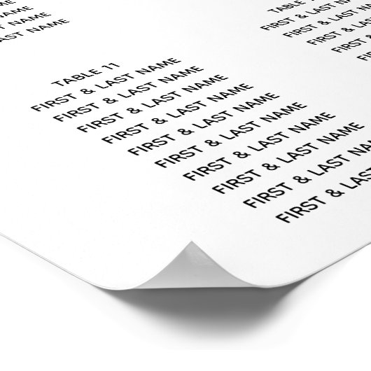 Rustic Wattle Acacia Wedding Seating Chart Poster (Hoek)