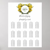 Rustic Wattle Acacia Wedding Seating Chart Poster (Voorkant)