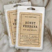 Rustic Wax Melts Waterdicht Product Label Voedselcontainer Etiket