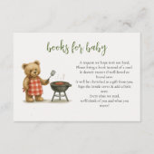 Rustic We Can Bearly BBQ Baby Shower Book Request Informatiekaartje (Voorkant)