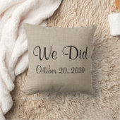 Rustic "We deden" Monogrammed Pillow Kussen (Deken)
