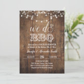 Rustic we do BBQ koppel bruiloft Kaart (Staand voorkant)
