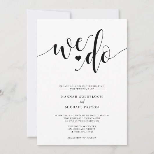 Rustic We doen een huwelijksuitnodiging Kaart (Voorkant)