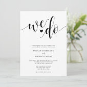 Rustic We doen een huwelijksuitnodiging Kaart (Staand voorkant)