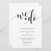 Rustic We doen een huwelijksuitnodiging Kaart (Voorkant / Achterkant)