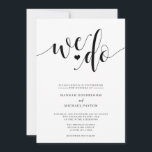 Rustic We doen een huwelijksuitnodiging Kaart<br><div class="desc">Deze uitnodiging bevat "wij doen" in een romantisch script voor de perfecte manier om vrienden en familie te vragen om je bruiloft te vieren.</div>