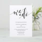 Rustic We doen een huwelijksuitnodiging Kaart (Staand voorkant)
