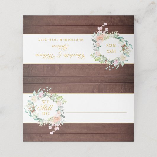 Rustic we doen nog steeds het Jubileum van Floral  Plaatskaartje