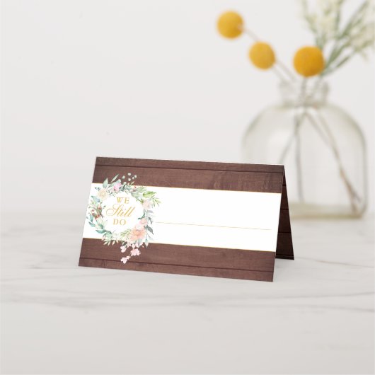 Rustic we doen nog steeds het Jubileum van Floral  Plaatskaartje (Voorkant)