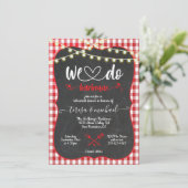 Rustic We doen uitnodigingen voor Verloving Barbec (Staand voorkant)