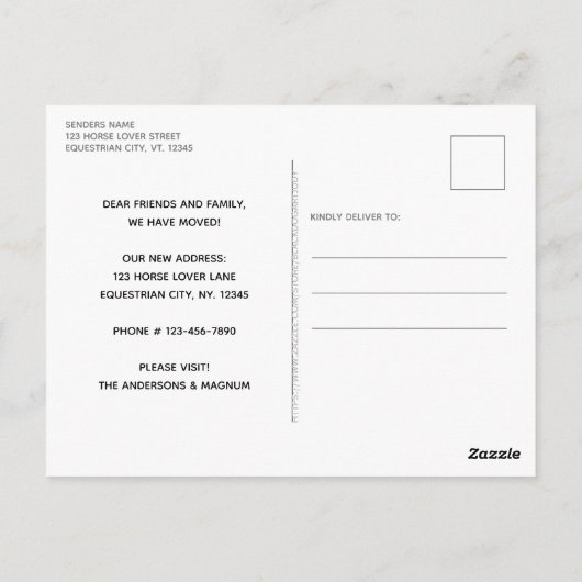 Rustic We hebben de aankondiging van de Moving van Briefkaart (Achterkant)