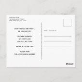 Rustic We hebben de Dog Moving Announcement Postca Briefkaart (Achterkant)