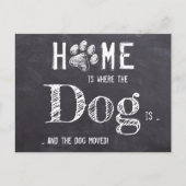 Rustic We hebben Dog Moving Aankondigingskaart (Voorkant)