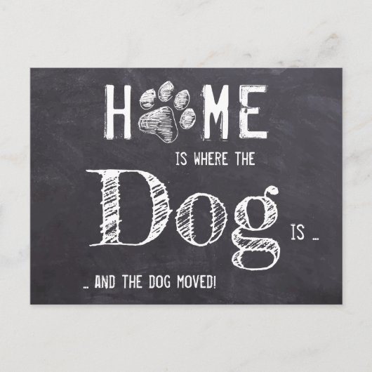 Rustic We hebben Dog Moving Aankondigingskaart (Voorkant)
