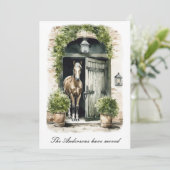 Rustic We hebben een paard verplaatst naar een nie Aankondiging (Staand voorkant)