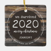 Rustic We hebben foto van 2020 overleefd Keramisch Ornament (Voorkant)