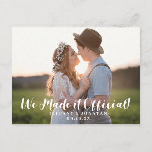 Rustic We hebben het officieel aangekondigd Briefkaart