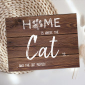 Rustic We hebben nieuwe home Cat Pet Moving verpla Aankondigingskaart